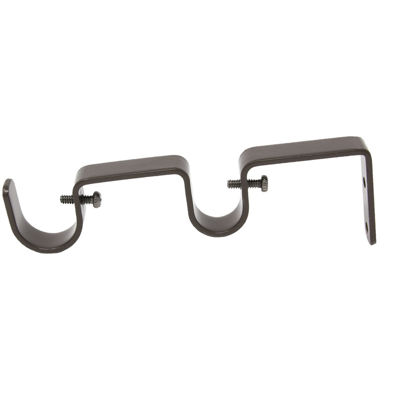 Support de rideau Pershing, Bronze, H 6 po x l 2 po x P 1 po