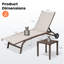 Ensemble de chaises longues inclinables 66,93 po Maeley-1083181106