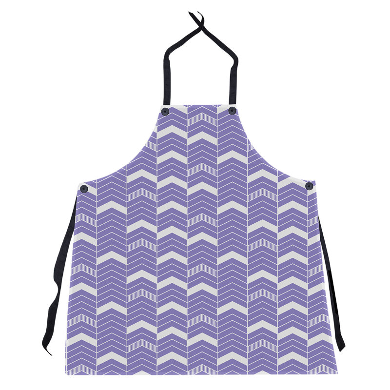 Stephenie Bib Apron, Purple/White/Black