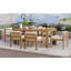 Ensemble de table de salle à manger 7 pièces pour 6 personnes avec table rectangulaire et chaises avec coussins amovibles-8837023