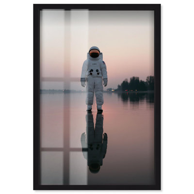 «Wake Dream Shadowbox Print» par Art Remedy, cadre noir, 37 x 55