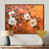 Toile avec cadre flottant brun