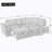 Polyester With Square Arms Sofa-1833830600