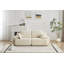 Canapé moderne en mousse à mémoire de forme compressée, grands canapés modulaires à 2 places pour le salon, canapé modulaire Cloud pour animaux de compagnie, tissu en velours côtelé, causeuse très profonde, sans assemblage avec coussins, beige-1291608591-1291608588
