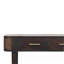 Console en bois massif Belmont, brun, 2 tiroirs