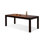Modern Nut-Brown Rectangular Solid Wood Dining Table