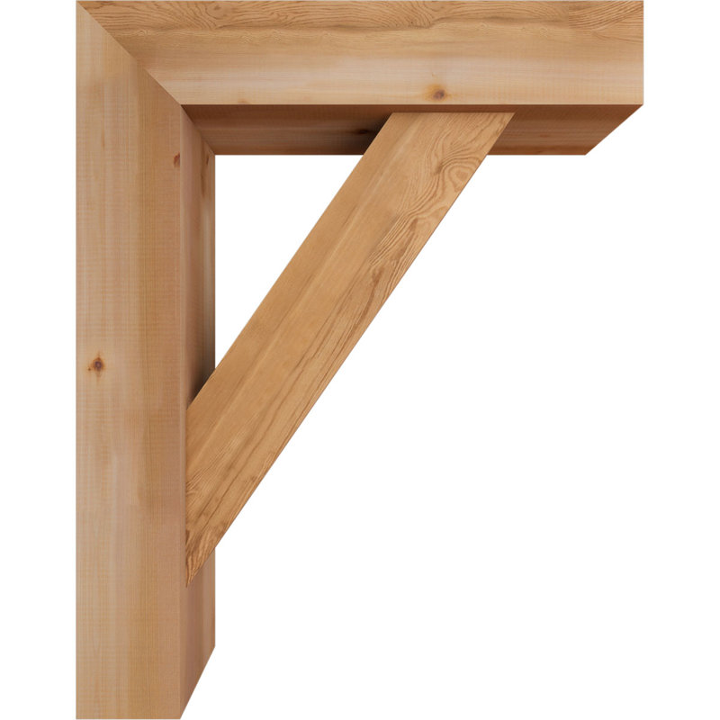 Support de bloc traditionnel avec entretoise décalée, 38 x 30, Cèdre rouge occidental de l 7 1/2 po (lisse)