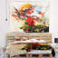 Tapisserie aquarelle de roses florales et de soleil-28488946
