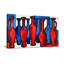 Motif abstrait de vases rouges et bleus-480007918