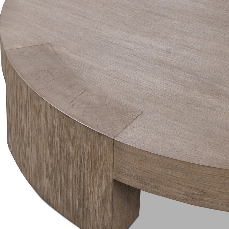 Sheffield Coffee Table, Warm Natural Flat Oak Veneer, 13" H x 60" L x 60" W