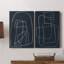 Toile tendue avec châssis Shapes and Night Sky I - prêt à accrocher-1941588644