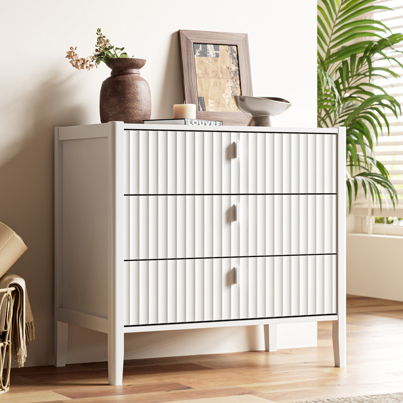 3 - Drawer Dresser, 31.5" W, White
