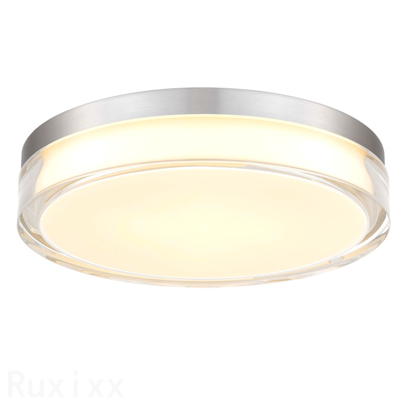 12-Inch Chrome Inegrated Led Flush Mount, 2.5" H x 12" W x 12" D, Chrome