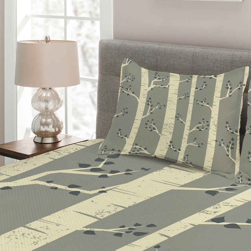 Rustic Polyester Coverlet, King Bedspread + 2 Shams
