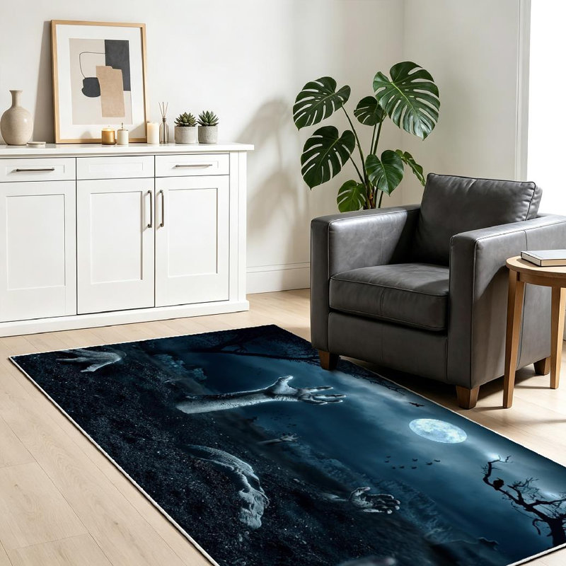 Tapis d'intérieur transparent Zombie of Halloween, Rectangle 39 po x 63 po
