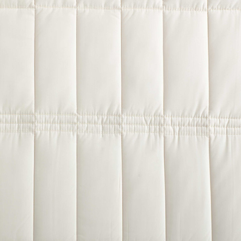 Calvin Klein Washed Percale Cotton Beige Queen Quilt Set, Beige, Queen Quilt + 2 Standard Pillowcases