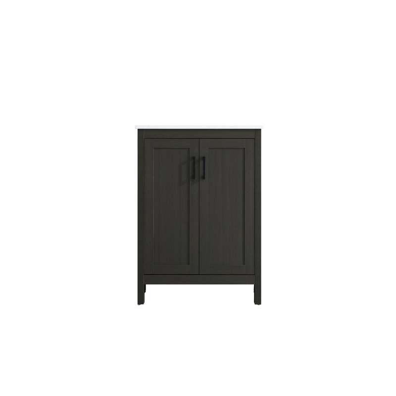 Meuble-lavabo simple 24 po Ahner, Brun moka