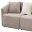Ensemble de canapé rembourré en chenille 2 pièces Latte