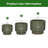 Indoor/Outdoor Modern Ceramic Pot Planter with Drainage Hole Set of 3-795960667