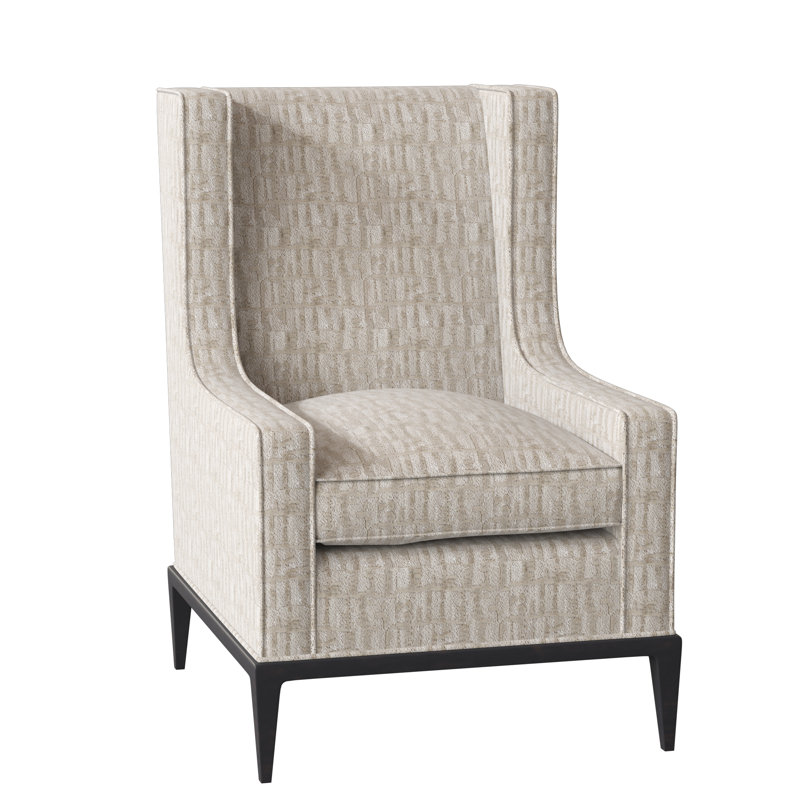 Fauteuil à oreilles 28 po Claxton, Espresso, Brouillards blancs
