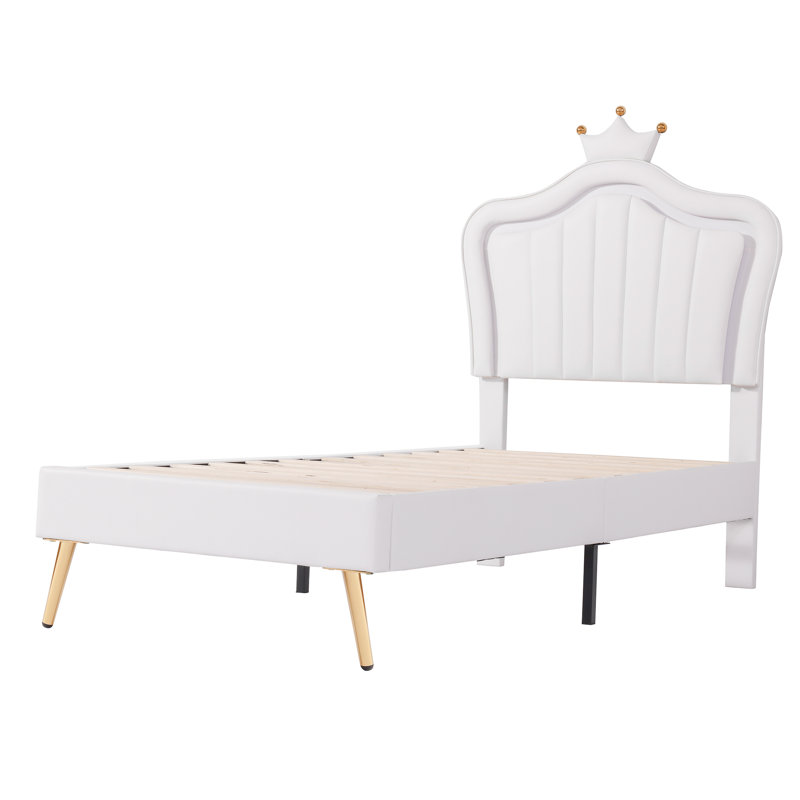 Jaran Upholstered Bed, 140 x 200cm, White