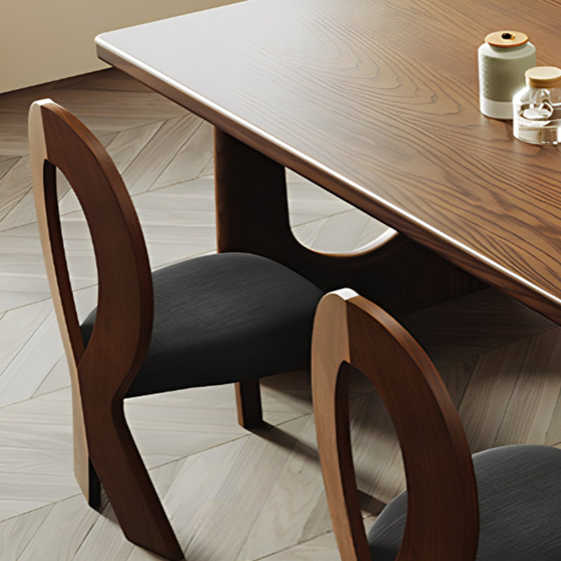 Rectangular solid wood dining table sets, 29.52"H x 78.74"L x 31.49"W