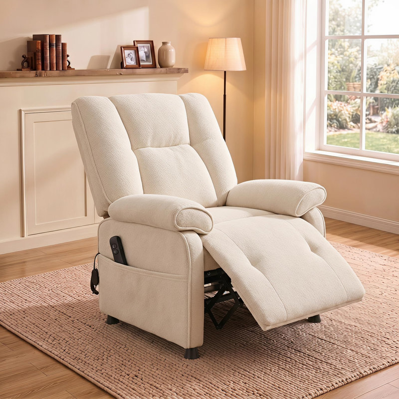 Fauteuil inclinable électrique, ajustement de 90 ° à 160 ° avec télécommande, beige, Beige