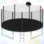 Trampoline de cour arrière de 14 pi avec enceinte sécuritaire Harper & Bright Designs-116159933