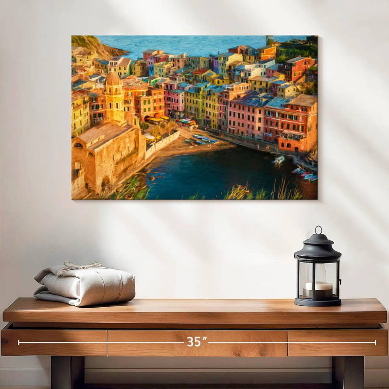 Gillard Vernazza incroyable dans les Cinque Terre, H 16 po x l 24 po