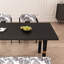 Table de salle à manger noire durable en bois de frêne-760189428