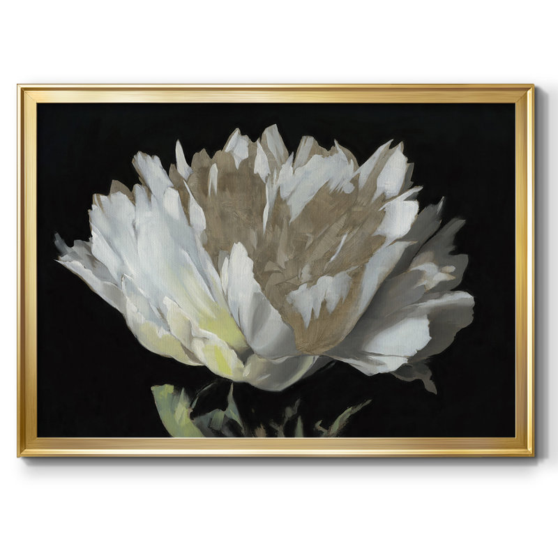 Blanc pivoine, Or, H 14 po x l 20 po x P 1,5 po