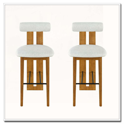 Wooden Upholstered Barstool