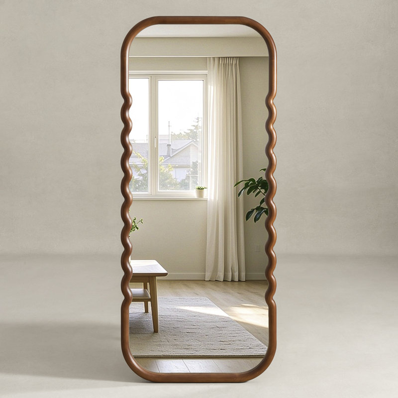 Miroir incliné mural et en bois massif Bethany