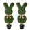 36" Artificial Boxwood Rabbit Topiary Tree (set Of 2)