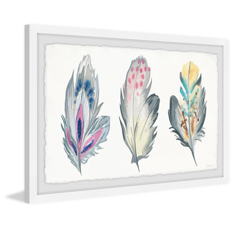 «Stylish Feathers», reproduction encadrée, H 8 po x l 12 po x P 1,5 po