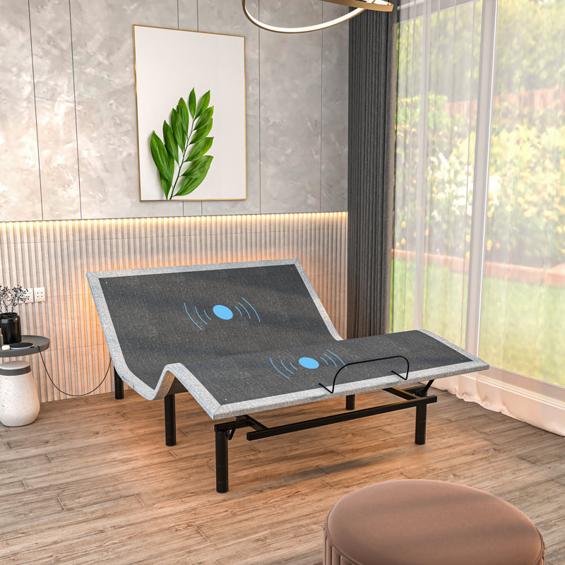 Renanim SerenityFlex Adjustable Bed Frame with Massage, USB, Underbed Light, App Control, Full