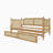 Chatney Traditional Style Rattan Daybed with  Trundle-1286703603-1286703602