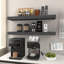 Tablettes murales flottantes modernes noires, ensemble de 2 supports invisibles robustes pour la décoration-1386085122
