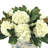 Hydrangeas and Magnolia Leaves Arranged in Decorative Vase