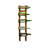5 Bottle Solid Wood Wall Mounted Wine Bottle Rack in Brown
