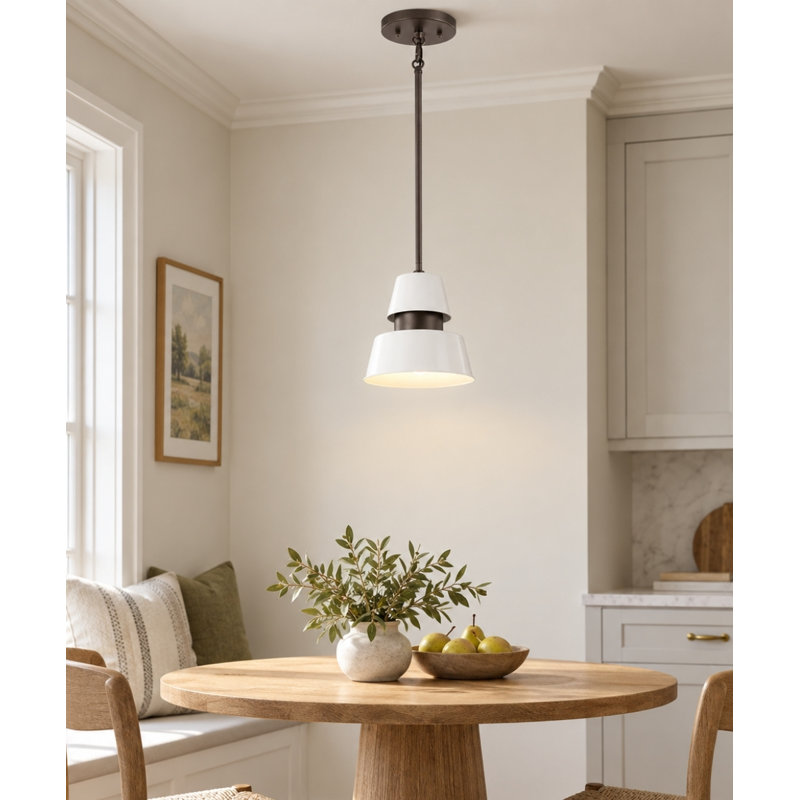 1 White Pendant
