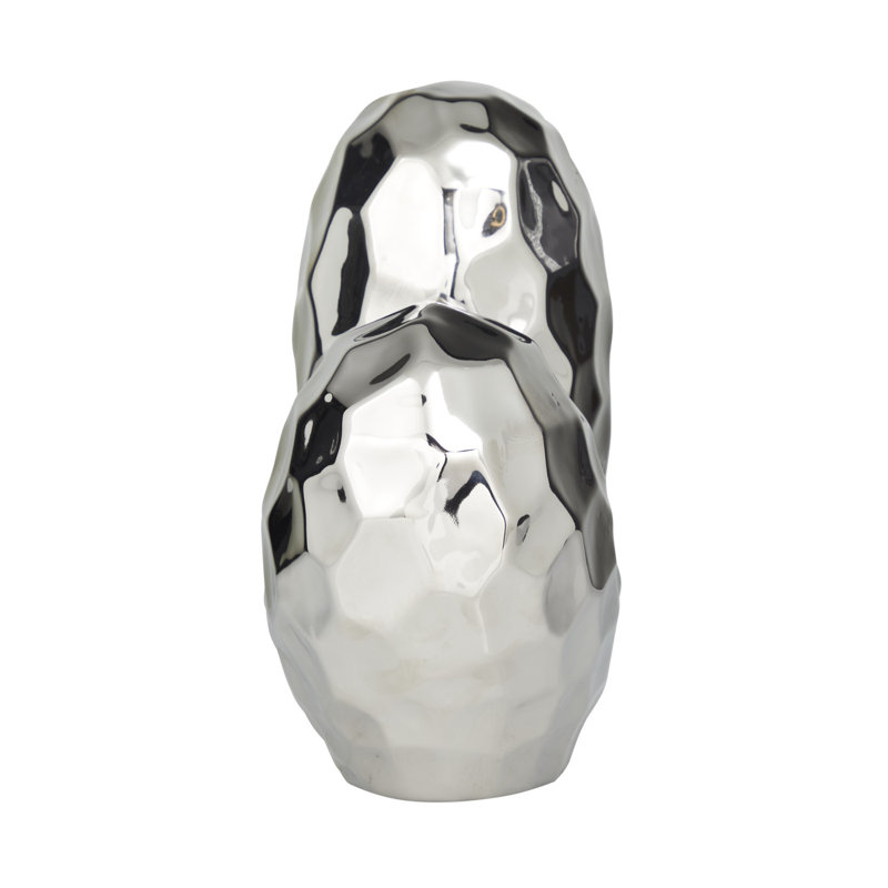 Almera Abstract Figurines & Sculptures, Silver, 11.35" H x 11.6" W x 6" D