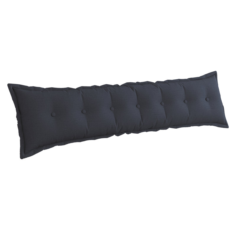 Coussin de siège de tête de lit capitonné à dossier Sit-up Back Comfort, Très grand lit, Bleu foncé