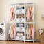 Portant portatif robuste pour garde-robe, garde-robe autoportant avec 4 tiroirs de rangement-1908338439
