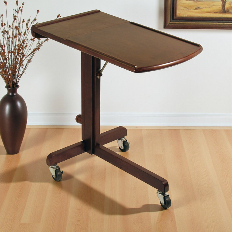 Lumen Walnut Adjustable Laptable Cart