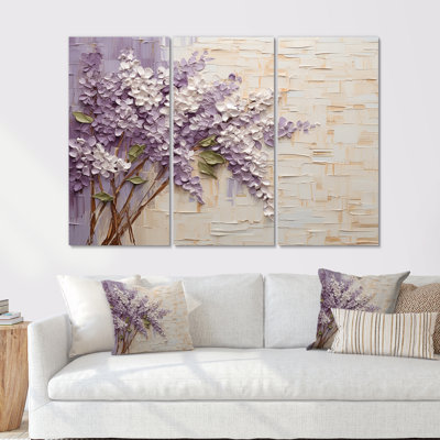 «Blooming Lilac Melody V - Lilacs», ensemble de reproduction d'art mural