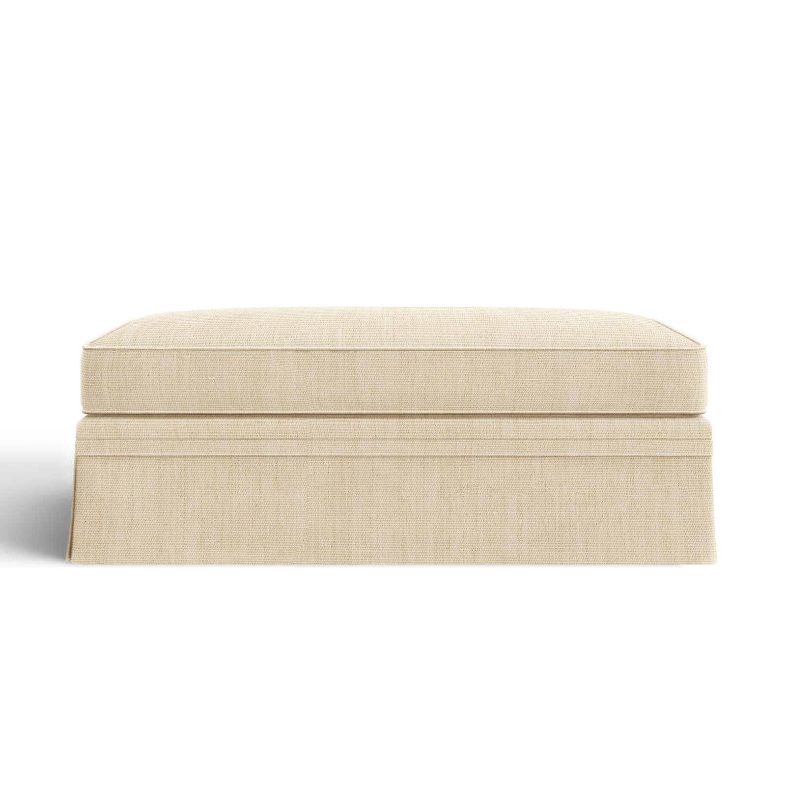 Shelby 47" Ottoman, Canvas Flax Sunbrella® Canvas