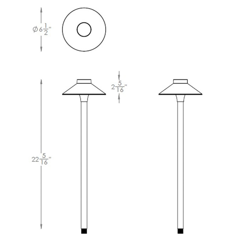 Colorscaping Low Voltage Integrated LED Aluminum Tiki Pathway Light, Solid Brass Coated/Bronze