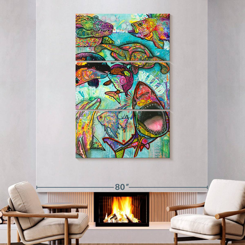 Brampt Water Wild, 74" H x 48" W