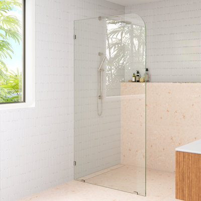 Solaris 40 po x 78 po. Panneau de douche fixe sans cadre à rayon unique